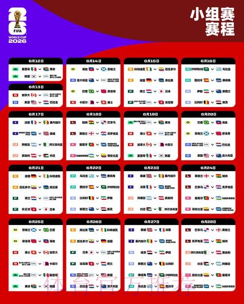 2026世界杯每日赛程实时更新观看指南直播平台